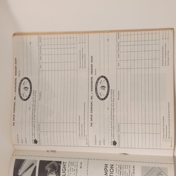 Vintage Orvis 1969 Catalog Fishing Tackle With Bonus Blank Order Form - Picture 6 of 6